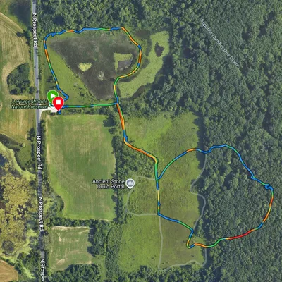 GPS trace of our hike