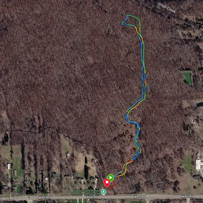 GPS trace of our hike