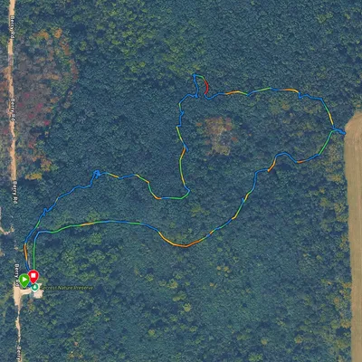 GPS trace of our hike